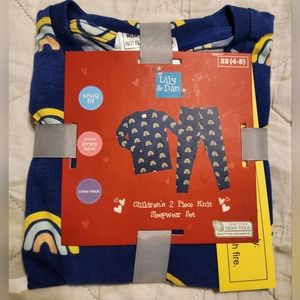 NWT Lily & Dan 2 piece Knit PJs kids size XS (4-5)